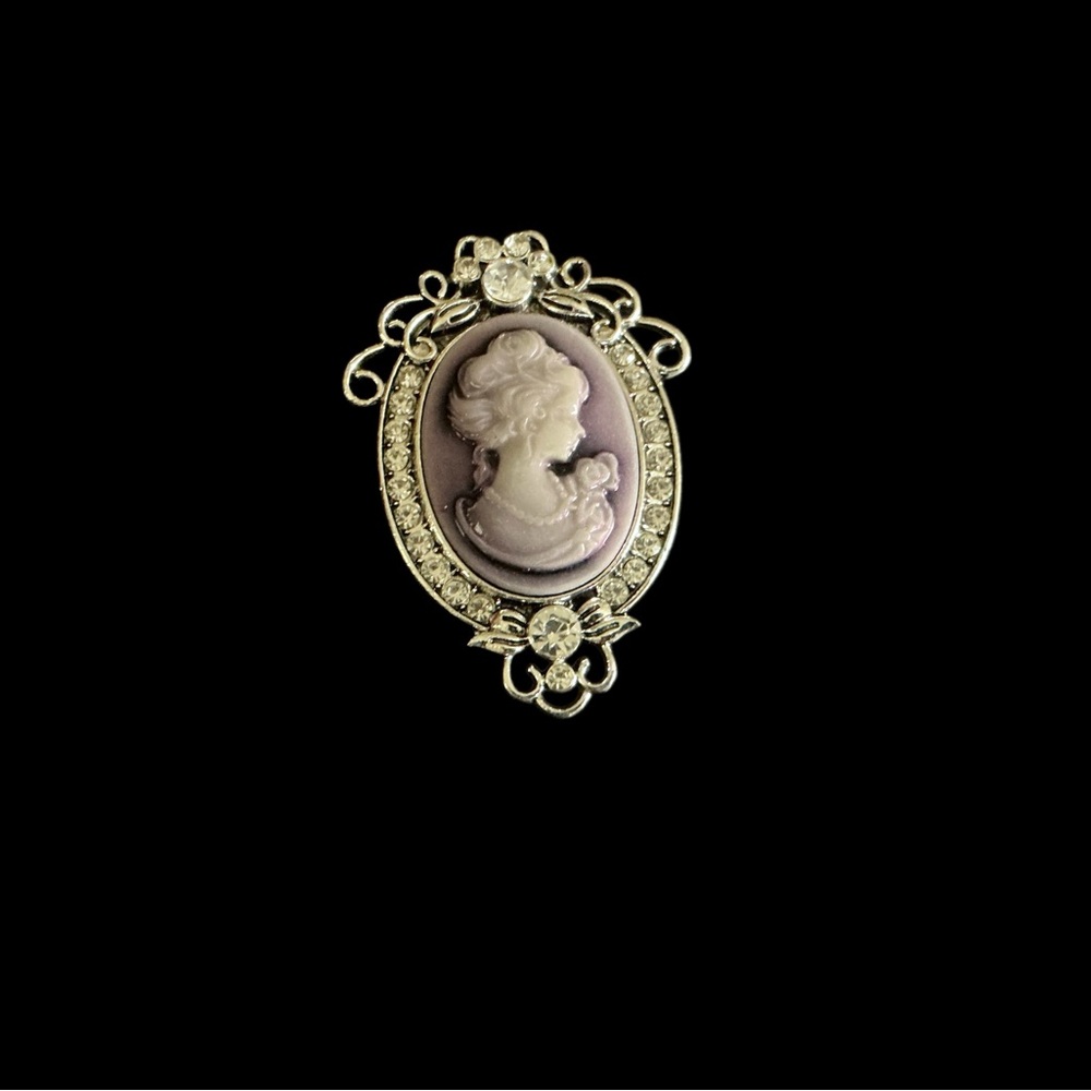 Vintage-Inspired Cameo Brooch Trendy 2026 NWT